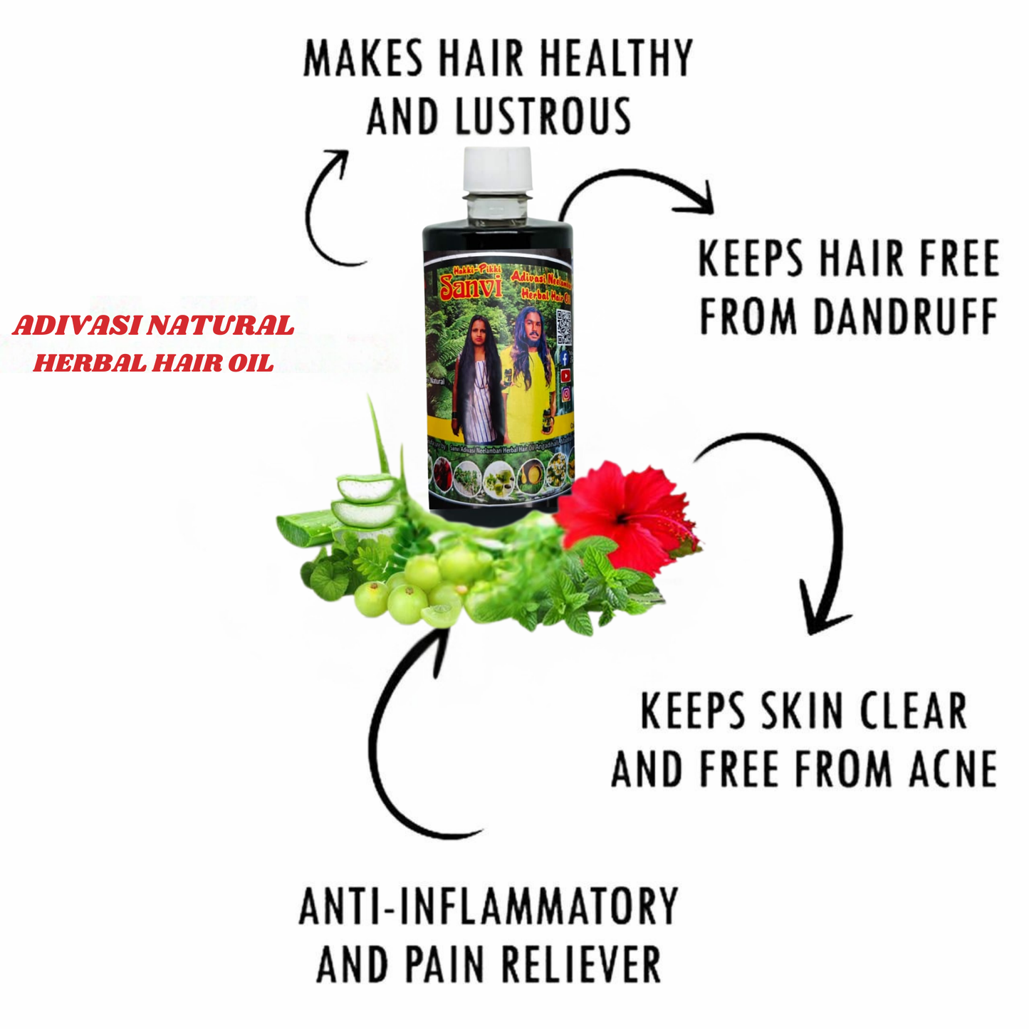 SANVI ADIVASI NEELAMBARI HERBAL HAIR OIL ALL VARIANT